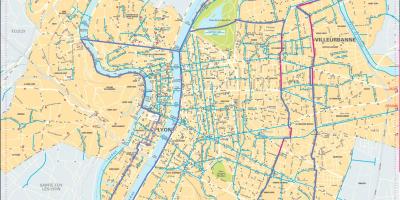 Peta Lyon basikal