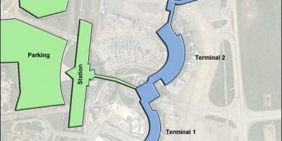 Peta Lyon terminal lapangan terbang